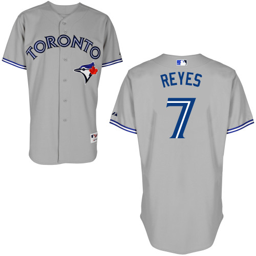 Jose Reyes #7 Youth Baseball Jersey-Toronto Blue Jays Authentic Road Gray Cool Base MLB Jersey